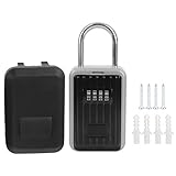 Tragbarer, an der Wand montierter Schlüsselkasten für den Außenbereich, 4-stellige Zahlenkombination zur Diebstahlsicherung, Gehäuse aus Aluminiumlegierung mit großem