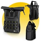 Isar Gear® XXL Rolltop Rucksack 50l aus wasserabweisendem LKW-Planenstoff - Großer Outdoor Rucksack mit 15,6' Laptopfach für Arbeit, Fotografie, Klettern & Reisen