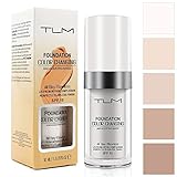TLM Farbwechselnde Foundation, Concealer Abdeckung Makelloses Color Changing Foundation Grundierung Versteckt Falten und Linien, Feuchtigkeitsspendende Flüssige Make up Cream für Ganzen Tag, SPF15
