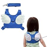 XFentech 1.5M/150cm Kinder Sicherheitsleine Rucksack, Baby Kinder Leine Handgelenk, Anti-verloren Gürtel Rucksack Link, Kinder Laufleine, Lauflerngurt für Kinder, Blau