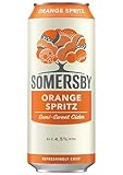 Somersby Orange Spritz Cider 0,5 l Dose| 24 Dosen fruchtiger Cider mit bittersüßem Orangen-Geschmack mit 4,5 Prozent Vol; ohne künstliche Farb-und Aromastoffe (24 x 0,5 l)