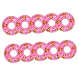 ifundom 10 Stück Entenschwimmring Miniatur-poolschwimmer Aufblasbares Planschbecken Mini- - - Puppenhaus-schwimmbecken Mini-schwimmringe Pool-Float-Liege Rosa PVC