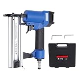 Yechiry Druckluft-Tacker, Aluminiumlegierung Druckluftbetriebener Nagelpistole für die Holzbearbeitung mit Weichem, Gummibeschichtetem Griff, Holztacker für die Holzbearbeitung