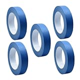 ROMISBABA 5 Rollen Blaues Malerkrepp Je Breites Abdeckband für Präzises Kantenabkleben bei Wandmalerei DIY Anwendungen Schützendes Vielseitiges Kreppband für Malerarbeiten und Renovierung