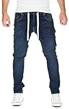 Yazubi Herren Sweathose in Jeansoptik Skinny Fit, dark blue (10033), W28/L34