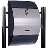 STILISTA® Hochwertiger Standbriefkasten mit Zeitungsfach mit Pulverbeschichtung, Verschiedene Designs