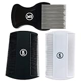K-Pro Läuse- & Flohkamm 3er-Set – 1 Metallkamm & 2 Kunststoffkämme für Nissen, Staub, Läuse & Flöhe – ideal für Kinder, Erwachsene, Hunde, Katzen & Kleintiere – stabil & mehrfach verwendbar
