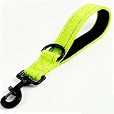 Kurzführer Hund 30cm, Hundeleine kurz mit Metallclip und Weiche Polsterung, Reflektierend Nylon Hundeleine Geeignet für Mittlere Große Hunde (Grün, S)