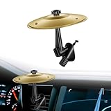 Auto Crash Becken Für Autolüftung Car Schlagzeug Air Vent Mini Drums Auto Trommel Lüftungsschlitz Autos Vehicles Inneneinrichtung Eisen Autos Entlüftungs Dekoration Für Alle Fahrzeugtypen (Gold)