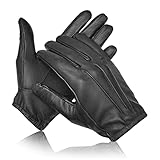 COLOURLINX Kevlar gefütterte, schnittfeste Lederhandschuhe, Anti-Schlag, Hitze, Feuerwehr, Polizei, Sicherheit, Arbeitskleidung, Uniform, Kleid, SIA-Suchsicherheitsschutzhandschuhe (Schwarz, L)