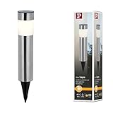 Paulmann 94876 Solar LED Pollerleuchte Layra IP44 3000K 1lm Eisen gebürstet