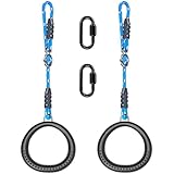 SELEWARE Turnringe Set rutschfeste Gymnastikringe für Kinder, Klettergerüst, Schaukel, Trapezstange mit verstellbaren Riemen, Heimfitness, Ganzkörpertraining 1m