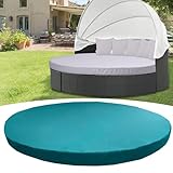 167,6 cm runder Outdoor-Kissenbezug, elastischer Ersatz für Sonnenliege, einfache Passform, Terrassenkissenbezug, grün, langlebig und wasserdicht, perfekt für Garten und Pool