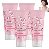 Glutathione 50x Tone Up Body Lotion, Ganzkörper-Duftlotion, Feuchtigkeitsspendend Und Pflegend Für Weiche Haut, Gleicht Den Hautton Aus, Geeignet Für Die Meisten Teinttypen (4PCS)