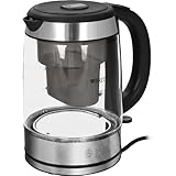 Russell Hobbs Wasserkocher Glas [BRITA Wasserfilter MAXTRA+ Einsatz] Clarity (1l+0,5l Filtereinsatz,2200W,LED Beleuchtung, inkl.Filterkartusche,Kalkfilter,Kartuschenwechselanzeige) Teekocher 20760-57