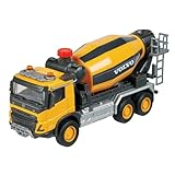 Majorette - Volvo Betonmischer (19 cm) – Premium Spielzeugauto für Kinder ab 3 Jahren, viele Funktionen, Baustellenfahrzeuge für Mädchen und Jungen, Gelb