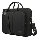 TINMAGI Laptoptasche 16 Zoll, 360° Schutz Laptop Schultertasche Umhängetasche mit Schultergurt Griff, Wasserdicht Notebook Tasche, Aktentasche Herren Kompatibel mit Macbook Pro 16 M4 M3 M2, Schwarz