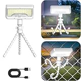 AoLa Solarlampen für Außen mit Bewegungsmelder, 92 LED lnnen/Outdoor Solarleuchte 3 Modi USB und Solarbetrieben 360° Drehbar Solarlicht IP65 wasserdichte mit flexiblem Octopus Stativ,Weiß