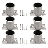 Pfostenträger Aufschraubhülse Ankersockel Für Runde Pfosten, 1, 3, 5, 6 Stück, 10 Stück, Robuste Stahl-Pergola-Pfosten-Zaunstützen, Halter/Klammern Für Bauholz, Holzpfosten, Torboden, Betonmontage, Mi