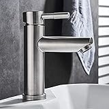 Waschtischarmatur Küche Bad Einhebelmischer Messing Wasserhahn Wasserhahn Gebürsteter Wasserhahn