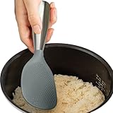 Reisspatel | Pfannenwender Reis aus Silikon, antihaftbeschichtet, stehend, hitzebeständig, für Gemüse, Salat, Kartoffelpüree, Kochen auf Arbeitsplatte, Kochgeschirr