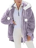 Generisch Fleecejacke Damen Jacke Herbstjack Schwarze Warme Strickjacke Mit Reissverschluss Fleece Pullover Winterjack Strickfleecejacke Outdoor Jacken Für Damen-Mäntel Reitjacke Hoodie 2025