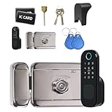Wetterfestes Smart Türschloss, Fingerabdruck-Türschloss, 5-in-1 Elektronische Fingerabdruck-Tastatur Passwort Bluetooth Fingerabdruck Keyless Entry Door Lock Digital Code Türschloss für Stahl Holztür
