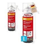 Alfa 2x Zweikomponentiger, schnell härtender 2K-Zargenschaum 2 x 400 ml, Volumenausbeute ausgeschäumt 12-14 l