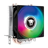 Jungle Leopard A200 Bunte LED Cpu Kühler, 2 Heat Pipes, 92mm 3Pin Ruhig Lüfter CPU Kühler, für AMD AM4/AM3+/AM2+/AM2+/FM2/FM2/FM1, für Intel LGA17XX/115X/1200