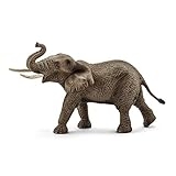 schleich 14762 Afrikanischer Elefantenbulle, ab 3 Jahren, WILD LIFE - Spielfigur, 9 x 20 x 12 cm