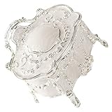 minkissy Vintage Schmuckaufbewahrungsbox im Europäischen Stil Hochfüßiger Organizer für Ohrringe und Schmuck für Kommoden und