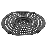 TOYANDONA Antihaft Ersatz grillplatte für Heißluftfritteuse mit Luftzirkulation Vielseitig für BBQ Pizza Steak Gemüse Einfach zu Reinigen Platzsparend Kompatibel als Crisper backschale