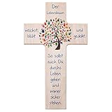 Fritz Cox® Kinder-Holzkreuz: 'Lebensbaum' Das besondere Geschenk für unsere Liebsten Taufe, Kommunion, Geburt 20 cm