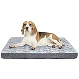 JOEJOY Hundematte, Orthopädisches Hundebett Memoryschaum Hundekissen Atmungsaktivem Hundesofa Hundehaus Waschbar Hundematratze für Mittelgroße Kleine Hunde - 74 x 46 x 8 cm (S), Grau