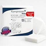 Mullkompressen 10x10 unsteril – 100 Stück | Wundkompressen aus Baumwolle für Zuhause, Pflege & Klinik | Vlieskompressen 10x10 als Wundauflage für Abdeckung & tägliche Wundversorgung kompressen