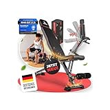 SPORTSCHMIEDE Hantelbank Klappbar Verstellbar, Multifunktions Trainingsbank Schrägbank, Sportgerät für zu Hause, Bench, Fitnessbank - Bankdrücken Krafttraining Muskeltraining Kraftsport - JETZT NEU!