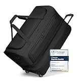 REDOLZ 2-Rollen große Trolley-Reisetasche | Volumen erweiterbar von 98 auf 119 Liter mit Dehnfalte | Damen & Herren (70 cm, extra Bodenfach)