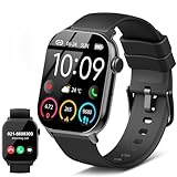 Smartwatch Herren Damen, 1,96' HD Smartwatch Damen mit Telefonfunktion, Smart Watch Fitnessuhr 113+ Sportmodi, IP68 Wasserdicht, Sportuhr mit Herzfrequenz Schlafmonitor Schrittzähler, für Android iOS