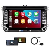 KTTCORLP Linux Autoradio Mit Bildschirm für Golf 5 6 VW Polo T5 Passat Touran Seat mit Navi FM/AM, Apple Carplay, Android Auto, Lenkrad Strg, 2Din Dab Auto Radio Touch Display 7 Zoll