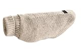 Hunter Hundepullover GENF, Farbe: beige, Strickpullover für kalte Tage, weich, anschmiegsam, recyceltes Polyester, waschbar, umgschlagbarer Halskragen, hohe Elastizität, Größe: 40