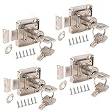 YOUTU® Möbelschloß Zylinder-Möbelschloss 22mm Schrankschloss Schloß Schrank Set, Schlosskörper Aus Druckguss-Edelstahl, Hlüssel aus reinem Kupfer. (Gleich Alle Schlüssel)