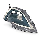 Tefal Dampfbügeleisen Ultragliss Plus FV6842 | 2800 W | Abnehmbarer Kalk-Kollektor | 50 g/Min. Dampfabgabe | 260 G/Min. Dampfstoß | Abschaltautomatik | Kratzfest | Türkis/Grau