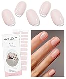 JMEOWIO Nagelfolie Einfarbig Rosa Gel Nagelfolien Selbstklebend Nail Sticker Uv Härtend Dekoration Nageldesign Zubehör