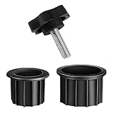 Javoryxh Ersatz Handknopf Schirmständer Ersatzteil Lochringe Stopfen Abdeckung Mit Gewindeschraube Für Deck Terrasse Stabilisatorringe
