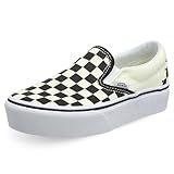 Vans Unisex-Sneaker, knöchelhoch, zum Reinschlüpfen, Schwarz & Weiß / Schachbrett / Weiß, 44 EU