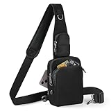 Tibroni Anti Diebstahl Umhängetasche Chest Crossbody Bag Brusttasche Herren Damen Schultertasche Wasserdicht Sling Bag Tasche Klein Handtasche mit Reißverschluss Lock und RFID-Blockierung