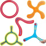 deAO 5 Stück Bumerang, Buntes Bumerang für Kinder, Wurfspiel für Kinder Boomerang, Rückkehr Boomerang-Sportspielzeug, Frisbee Ring für Anfänger und Junge Werfer