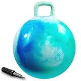 AMFUN Hüpfball Aufblasbarer Blau-grün 55 cm