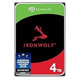 Seagate IronWolf 4TB, NAS Interne Festplatte HDD, 3.5 Zoll, 5400 U/Min, CMR, 64 MB Cache, SATA 6GB/s, silber, inkl. Data Rescue Service (ST4000VNZ06)