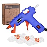 Heißklebepistole 7mm: DEKO 20W Heissklebepistole,Klebepistole mit 30 Klebestiften,für DIY,Kunst,Büro,Schule,Verpackung,Reparaturen,Zuhause(Blau)